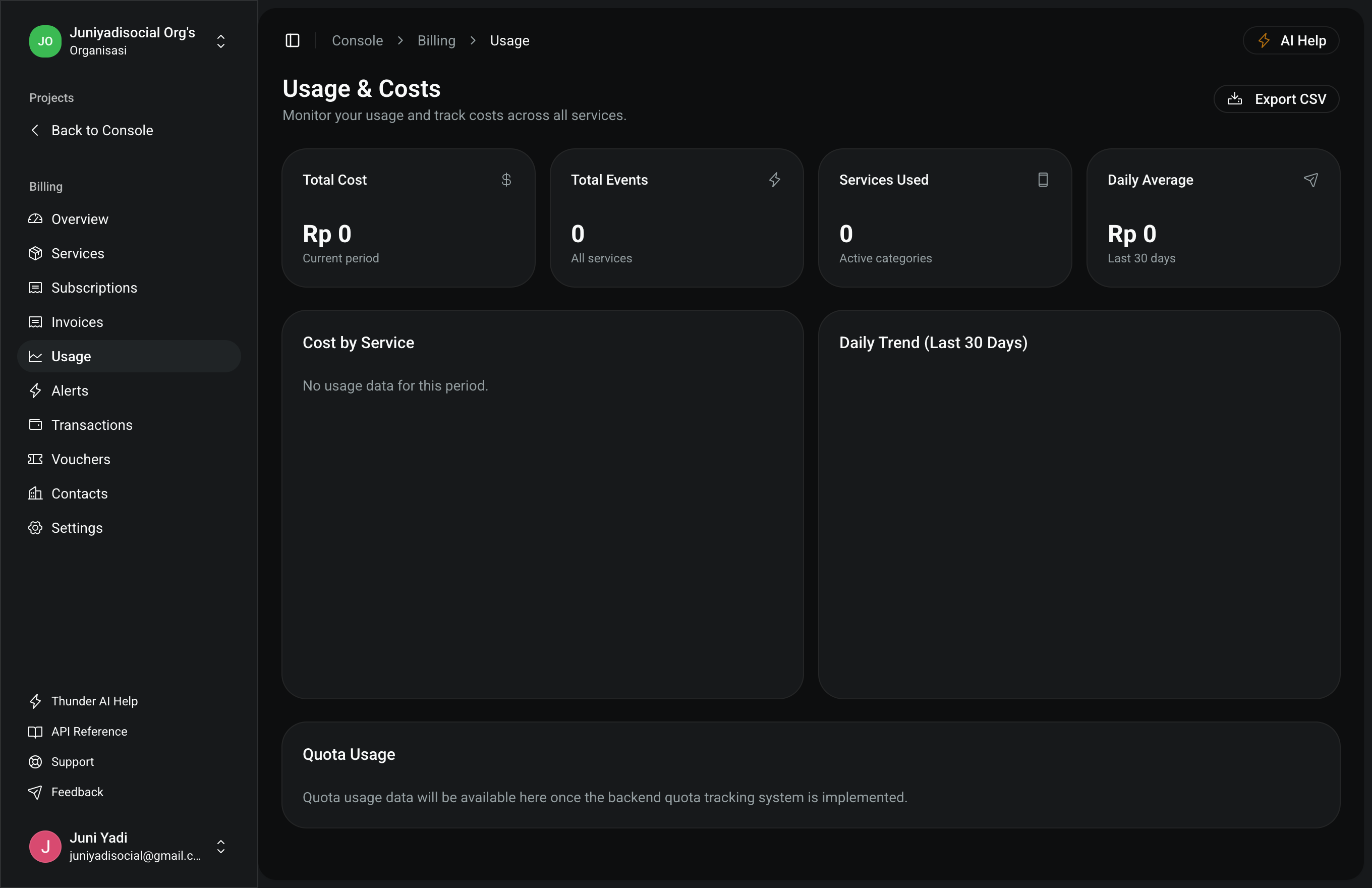 Usage & Cost Analytics