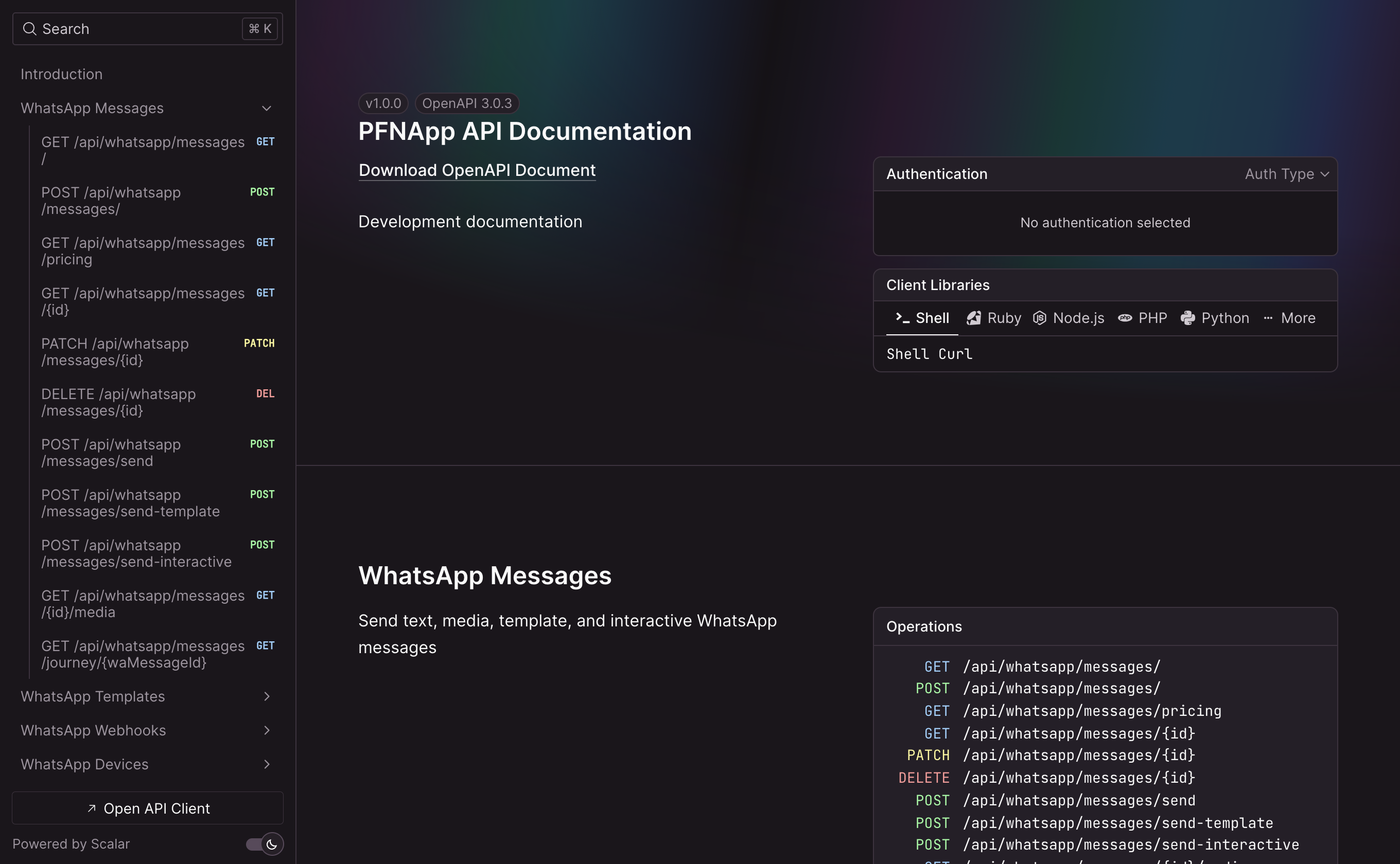 OpenAPI Reference