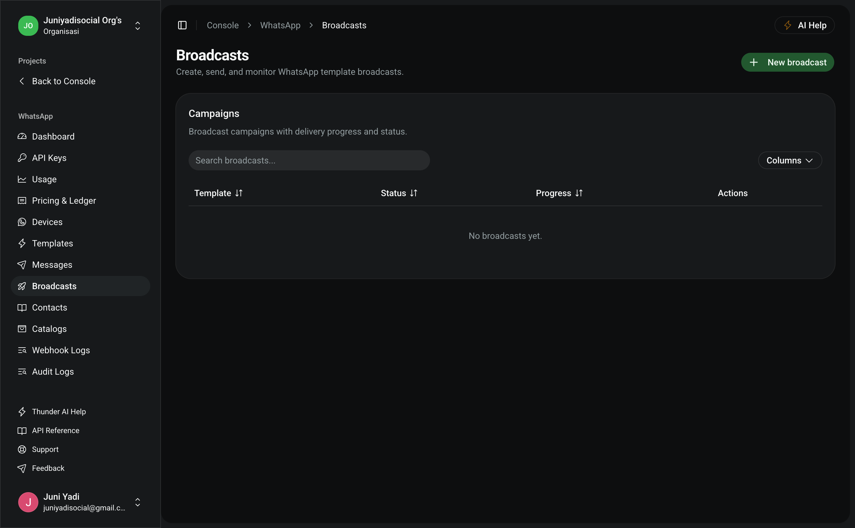 Broadcasts Management