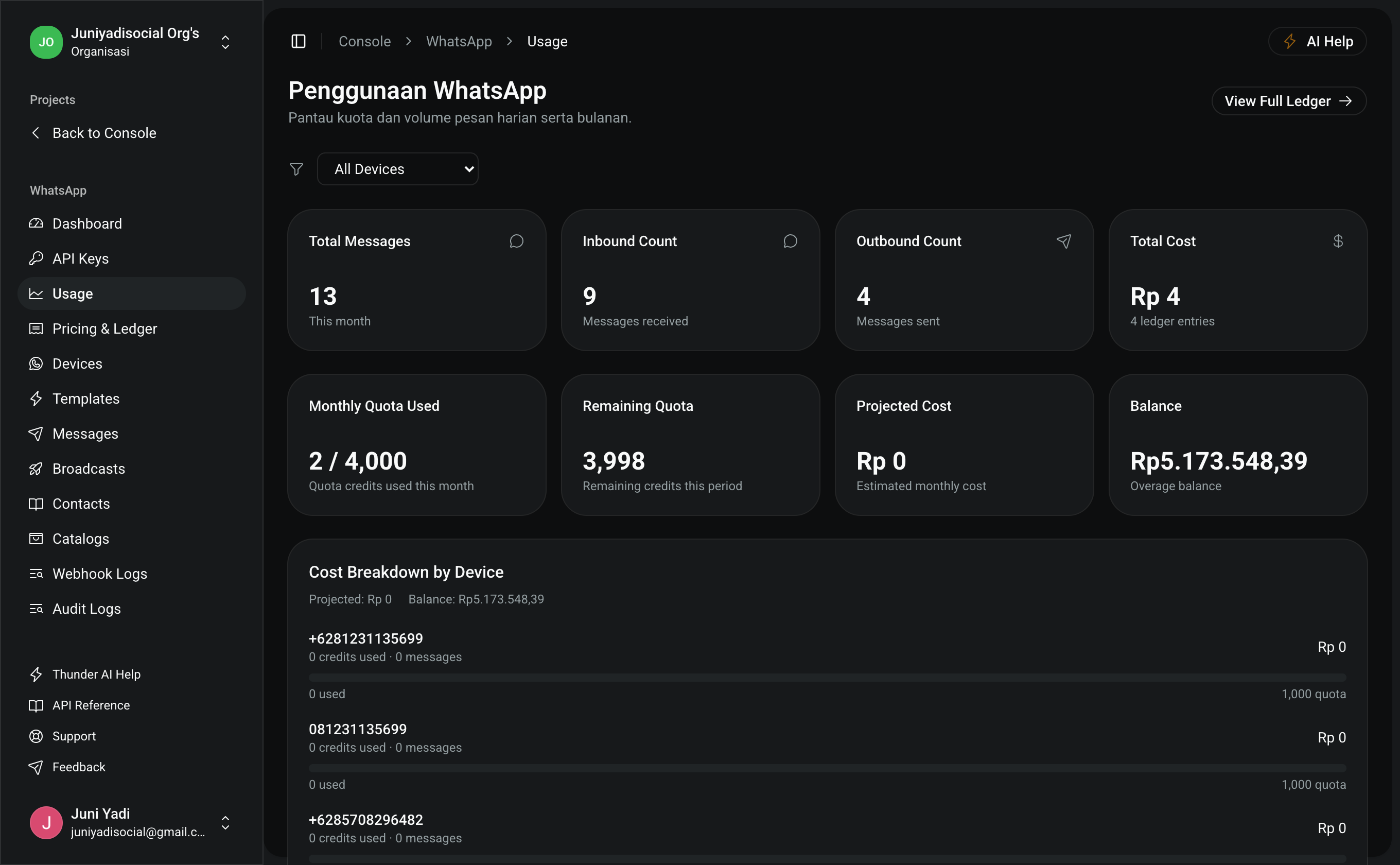 Usage Analytics