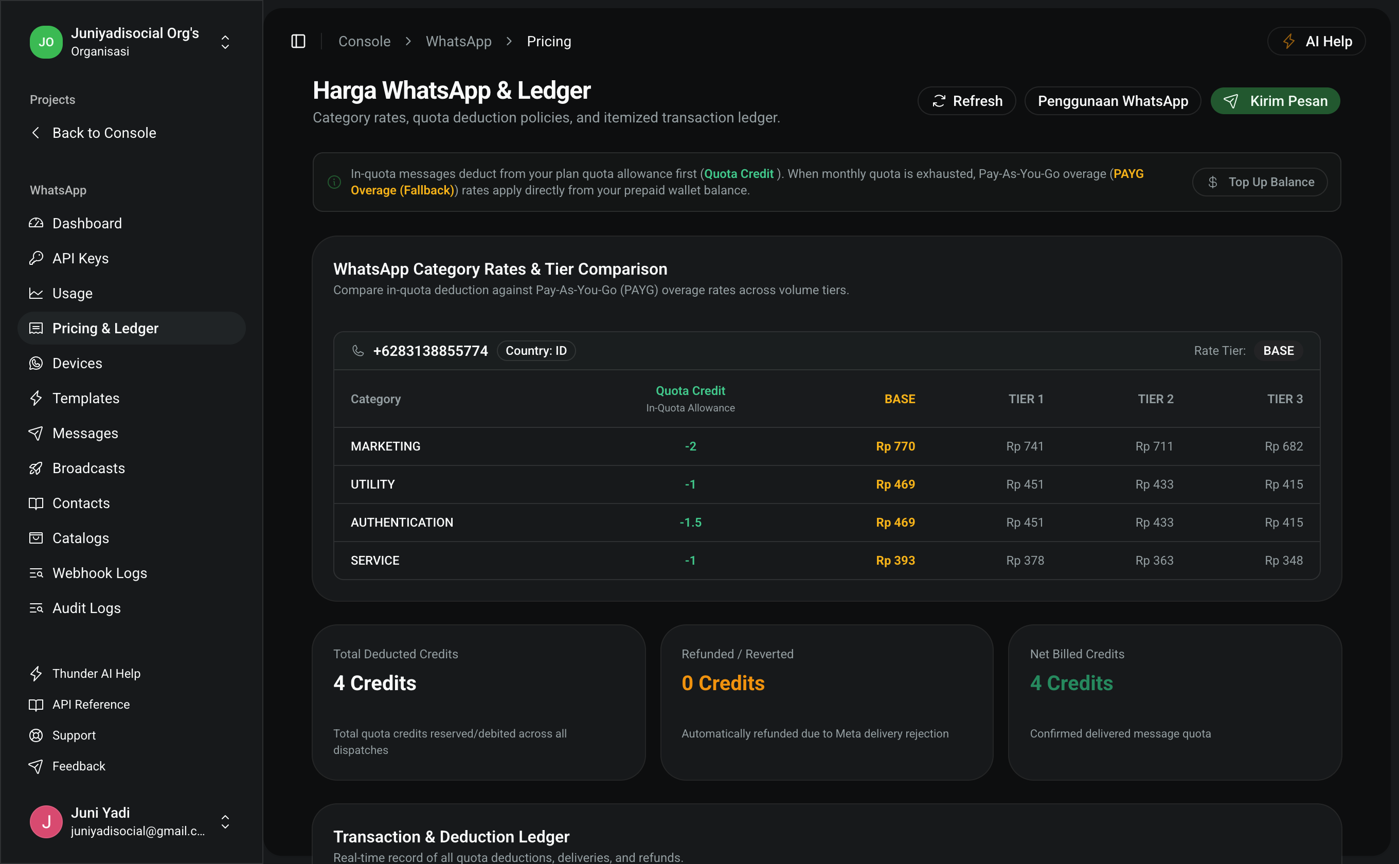 Pricing Reference